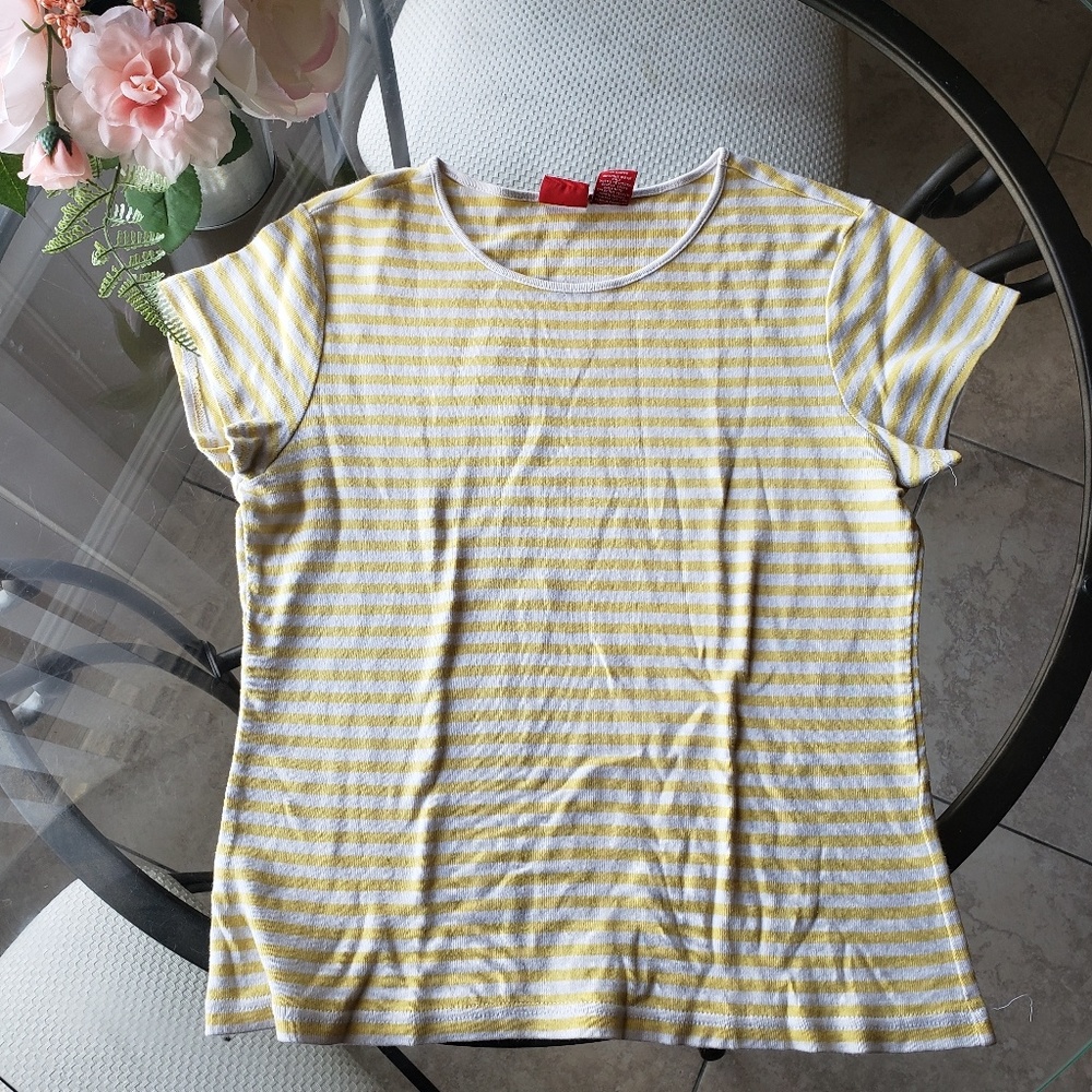 Vintage Yellow Striped Tshirt